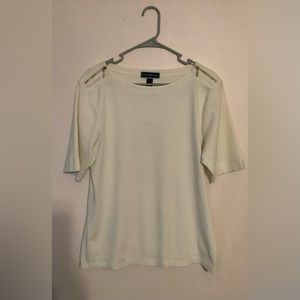 Xl Womens Shirt. Karen Scott. Zippers on shoulders